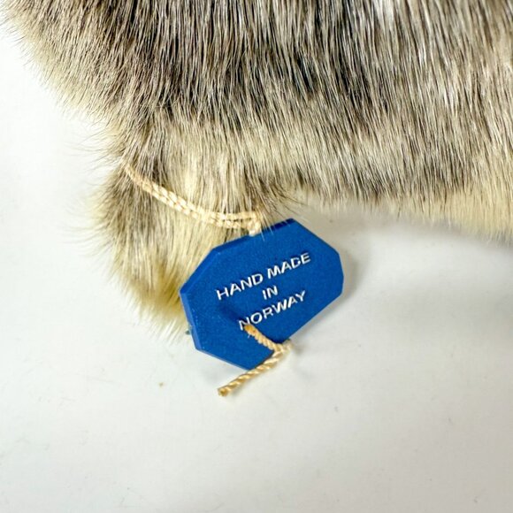 Vintage Genuine Seal Fur Borgen Stuffed Figurine Handmade In Norway 8" - Picture 3 of 9